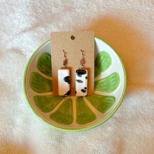 Cow Print Earrings Handmade
